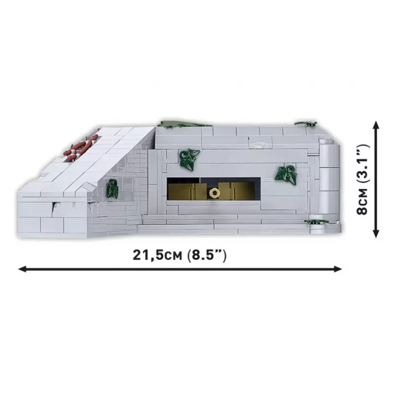 Konstruktionsset Cobi Deutscher Bunker Regelbau 667/642 Modell COBI-3136 – detailliertes Bausteinset