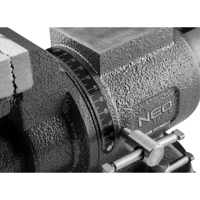 Schwenkbarer Schlosser-Schraubstock NEO tools 100 mm 360° – Werkbankschraubstock für Schlosserei, Modell 35-030