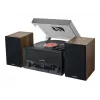 Home-Audio-Midi-System muse MT-120 MB — 20 W RMS, 2-Wege-Lautsprecher, AC 100–240 V 50/60 Hz, Schwarz/Transparent/Holz