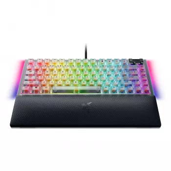 Razer Hot-swappable Mechanical Gaming Keyboard | BlackWidow V4 75% | Gaming Keyboard | Wired | US | Phantom White Edition | USB Type-C | Razer Mechani