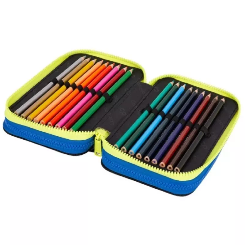 Federmäppchen CoolPack Jumper 3 ATLANTIS F067828 — dreistöckiges Schul-Federmäppchen