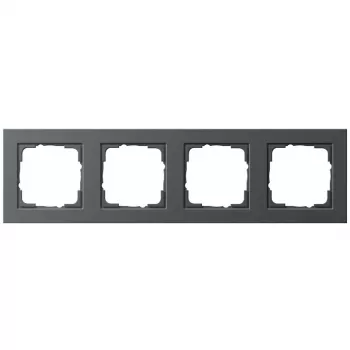 Schalter-/Steckdosenabdeckung GIRA E2 Anthrazit, Thermoplast, schraubenlos, 80,8 × 294,7 × 9,3 mm