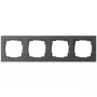 Schalter-/Steckdosenabdeckung GIRA E2 Anthrazit, Thermoplast, schraubenlos, 80,8 × 294,7 × 9,3 mm
