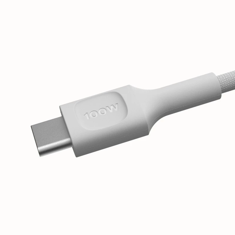 Kabel USB-C-USB-C PowerStream 100W geflochten 1,2m weiß