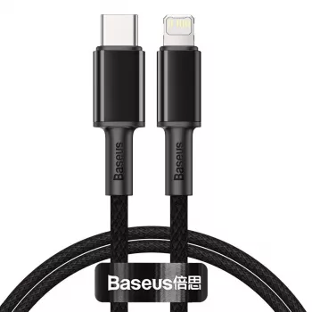 Baseus High Density Geflochtenes Kabel Typ-C auf Lightning, PD, 20W, 1m (Schwarz)