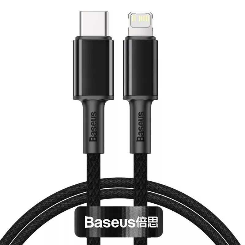 Baseus High Density Geflochtenes Kabel Typ-C auf Lightning, PD, 20W, 1m (Schwarz)