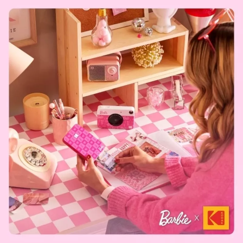 Barbie x Kodak STEP Slim Instant Mobile Photo Printer Colour ZINK 2x3'' 1ppm, Bluetooth, Pink