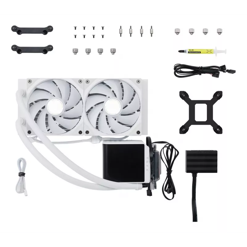 TRYX PANORAMA ARGB 240 Prozessor Flüssigkeitskühlungsset 12 cm Weiß 1 Stück
