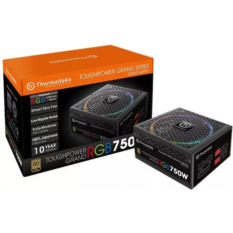 Thermaltake ToughPower Grand RGB 750W Gold - Netzteil (intern) - ATX12V 2.4/ EPS12V 2.92 - 80 PLUS Gold - AC 100-240 V - 750 Watt - Active PFC -