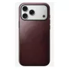 Lederhülle Nomad Modern für iPhone 17 Pro Max (6,9 Zoll) – Burgund, Leder+TPU+PC