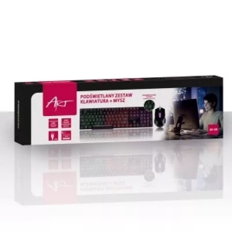 Tastatur ART KLART AK-50 Schwarz