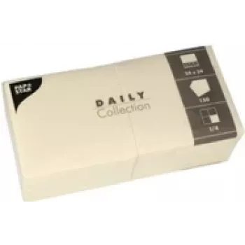 PAPSTAR Servietten Daily Collection champagner 2-lagig 12,0 x 12,0 cm 150 Stück (89601)
