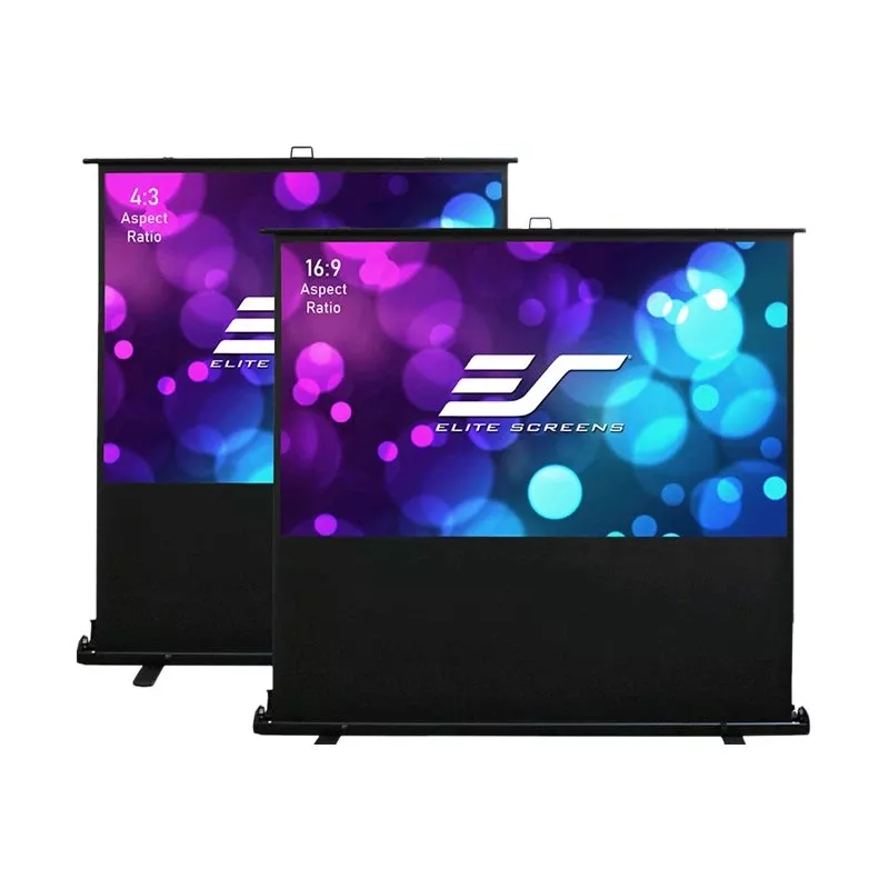 Projektionsleinwand Elite Screens ezCinema 2 — 107 Zoll (2,72 m) 16:9, sichtbare Breite 2,37 m, Höhe 133,6 cm, Weiß/Schwarz