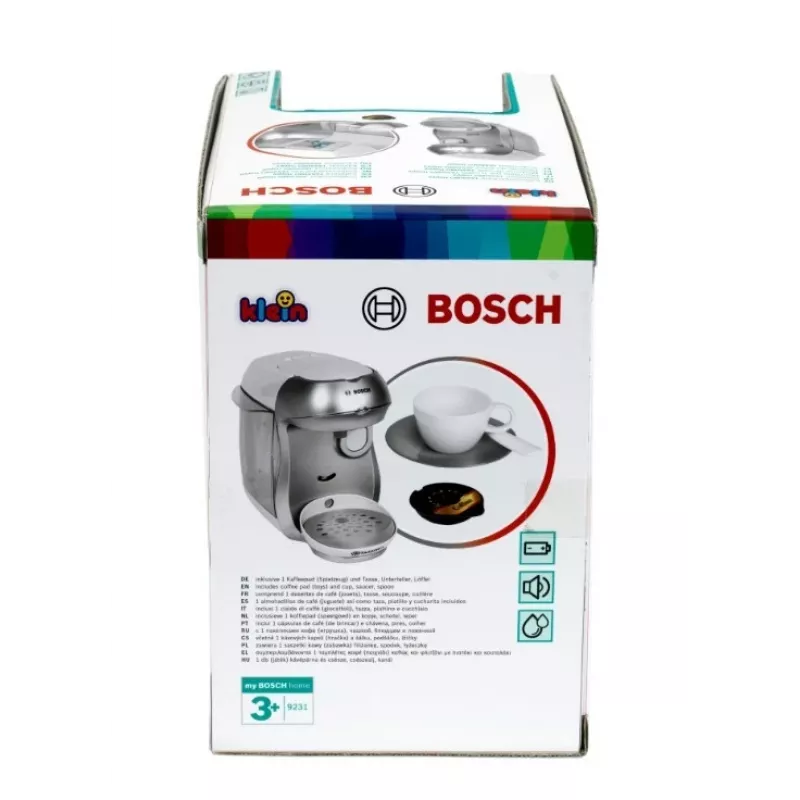 Kaffeemaschine KLEIN Bosch Tassimo 9231 – Spielzeug-Kaffeemaschine, silber, Kinder-Rollenspiel