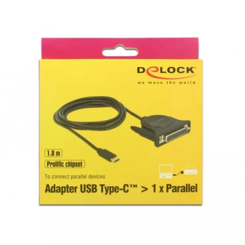 Parallelkabel DeLOCK 62980 Schwarz 1,8 m