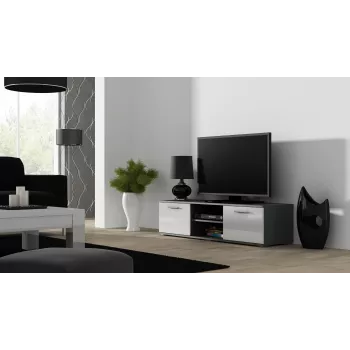 Cama TV-Ständer SOHO 140 grau/weiß glänzend