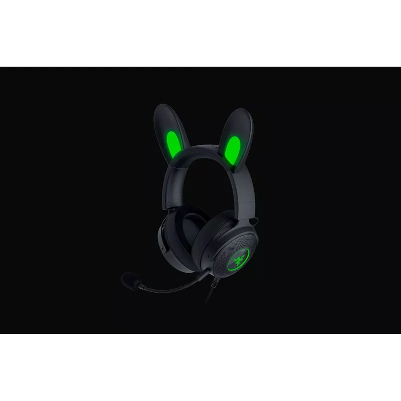 Razer Kraken V2 Pro Kitty Edition – Kabelgebundenes Over-Ear-Gaming-Headset, Schwarz