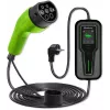 Qoltec 52465 Mobile Ladegerät für Elektroauto 2-in-1 Typ2 mit Regelung | 3,5 kW | 230 V | LCD | Tragbar | Wallbox | 5 m