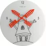 NeXtime Uhr 8807 Windmil, Ø30 cm, Wand, Weiß/ Schwarz/ Rot