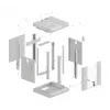 Wandmontierter Schrank Lanberg WF11-3306-10S 6U 30 kg Grau