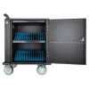 Manhattan iPad bis 13 Zoll, MacBook Air bis 13 Zoll & Chromebook bis 14 Zoll 32-Fach Lade-Wagen/Trolley über USB-C, Auch andere Tablets/Smartphones (mit Gerät-zu-USB-C-Kabel), Fächer 330x22x235 mm, Geräteladekabel nicht enthalten (empfohlen USB-C-Kabel 35