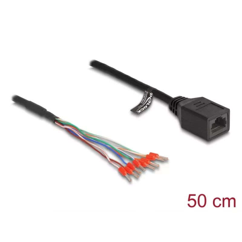Netzwerkkabel DeLOCK 88005 RJ45 Cat.5e 0,5 m Schwarz