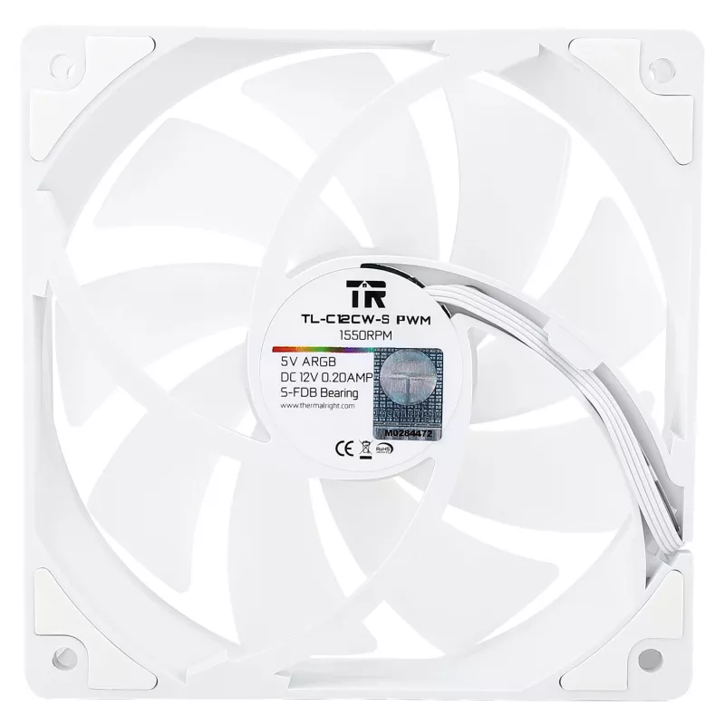 Thermalright TL-C12CW-S X3 120mm PWM ARGB Gehäuselüfter - Weiß