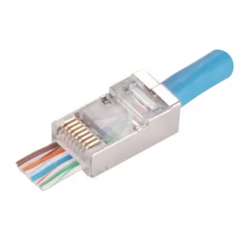 RJ45 STP Cat.5e Durchgangsstecker Alantec WT116 100er-Pack, geschirmter Steckverbinder für 8P8C-Kabel