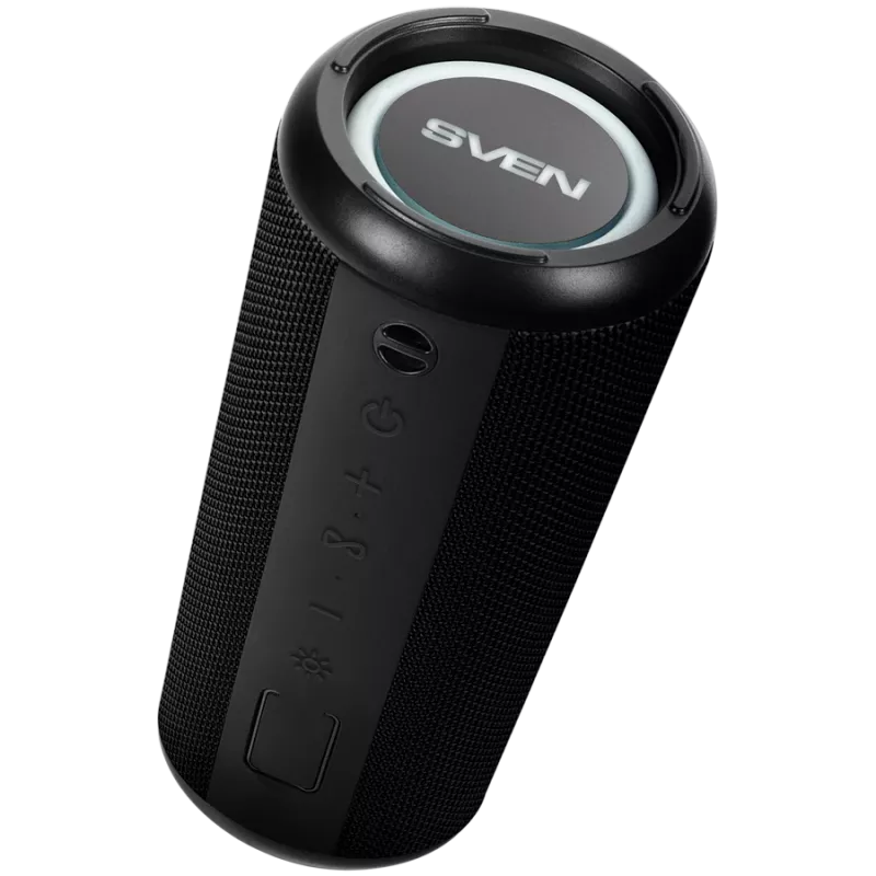 Lautsprecher SVEN PS-315, schwarz, Ausgangsleistung 2x10W (RMS), wasserdicht (IPx6), TWS, Bluetooth, USB, microSD, Lithium-Akku