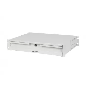 RACK-SCHUBLADE 19 2U 360MM GRAU LANBERG (2U/483X360MM TRAGKRAFT BIS 90KG, 4-PUNKT-MONTAGE)