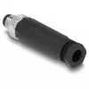 DeLOCK M8 Steckverbinder A-kodiert 4-polig Stift Schraubanschluss Schwarz