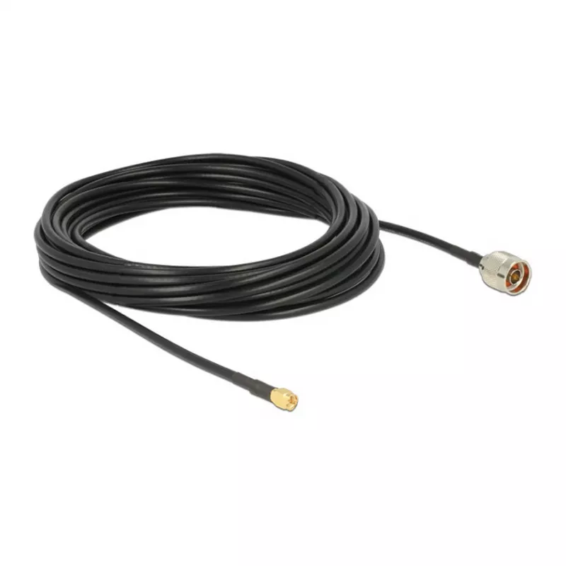 Koaxialkabel DeLOCK 89466 10m N-Stecker SMA-Stecker Schwarz