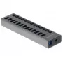 DeLOCK Externer USB 5 Gbit/s Hub mit 13 Ports + Schalter, USB 3.2 Gen 1 (3.1 Gen 1) Type-B, USB 3.2 Gen 1 (3.1 Gen 1) Type-A, 5000 Mbit/s, Grau, Aluminium, 1 m