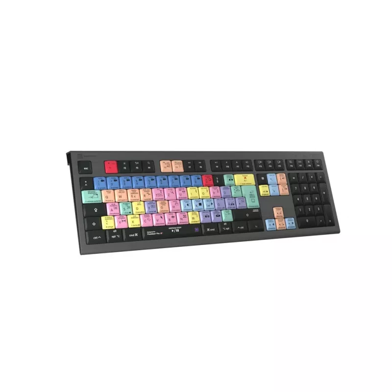 Logickeyboard Adobe Premiere Pro CC Astra 2 Tastatur Universal USB QWERTZ Deutsch Grau