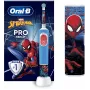 Oral-B | Vitality PRO Kids Spiderman | Elektrische Zahnbürste mit Reiseetui | Wiederaufladbar | Für Kinder | Blau | Anzahl der enthaltenen Bürstenköpfe 1 | Anzahl der Zahnputzmodi