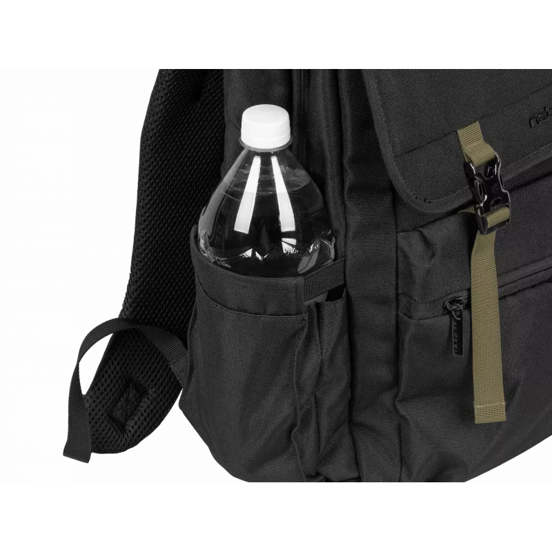 Rucksack NATEC Niala Hunter Grün 39,6 cm 15,6 Zoll Schwarz 1 Fach 2 Fronttaschen