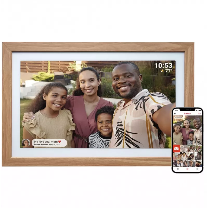 Denver PFF-2162LW digitaler Bilderrahmen Hellbraun 54,6 cm (21,5 inch) Touchscreen Wi-Fi