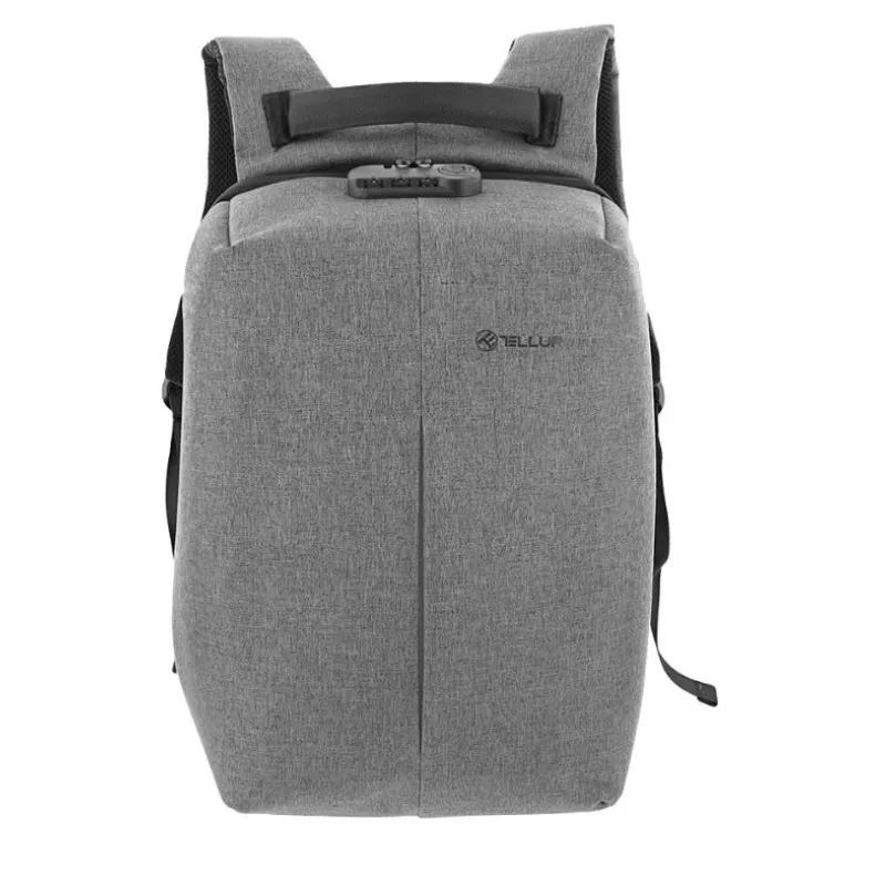 Notebook-Rucksack Tellur 15.6 Antitheft V2 mit USB-Anschluss, grau
