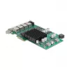 Netzwerkkarte DELOCK PCI Express x4 Gigabit LAN 4xRJ45 PoE+