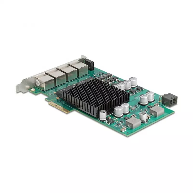 Netzwerkkarte DELOCK PCI Express x4 Gigabit LAN 4xRJ45 PoE+