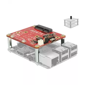 Interner mSATA-Adapter DELOCK 62648 mit Micro-USB-Hostschnittstelle, 6 Gbit/s, 65×56×12 mm