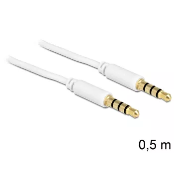 Audiokabel 3,5mm DeLOCK 83439 0,5m Weiß