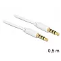 Audiokabel 3,5mm DeLOCK 83439 0,5m Weiß