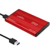 HDD/SSD-Gehäuse QOLTEC 51860 für 2,5-Zoll-SATA-III-Laufwerke, USB Typ-A, 5 Gbit/s, Aluminium, rot