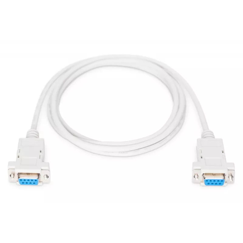 Assmann Zero-Modem-Verbindungskabel. D-Sub9 F/F. 1,8 m. Schnappgehäuse. beige (AK-610100-018-E)