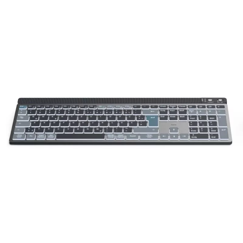 Kabelloses Multi-Device-Tastatur- und Maus-Set HAMA WKM-750 — schwarz, kabellose Konnektivität