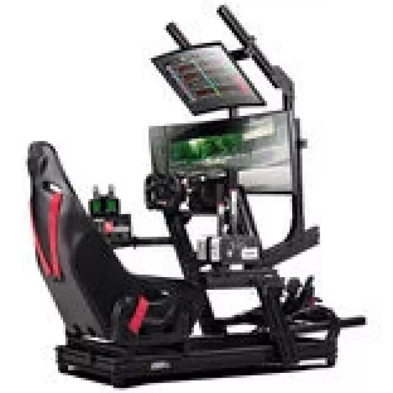 Next Level Racing GTElite Aluminium Simulator Cockpit - Wheel Plate Edition + O-Rouge C1-XL Cold Fusion Simracing Seat