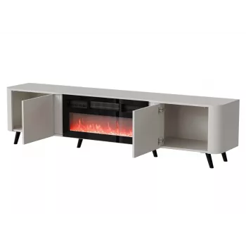 TV-Schrank Cama Meble Volare 200 x 39 x 49 cm cashmere mit elektrischem Kamin