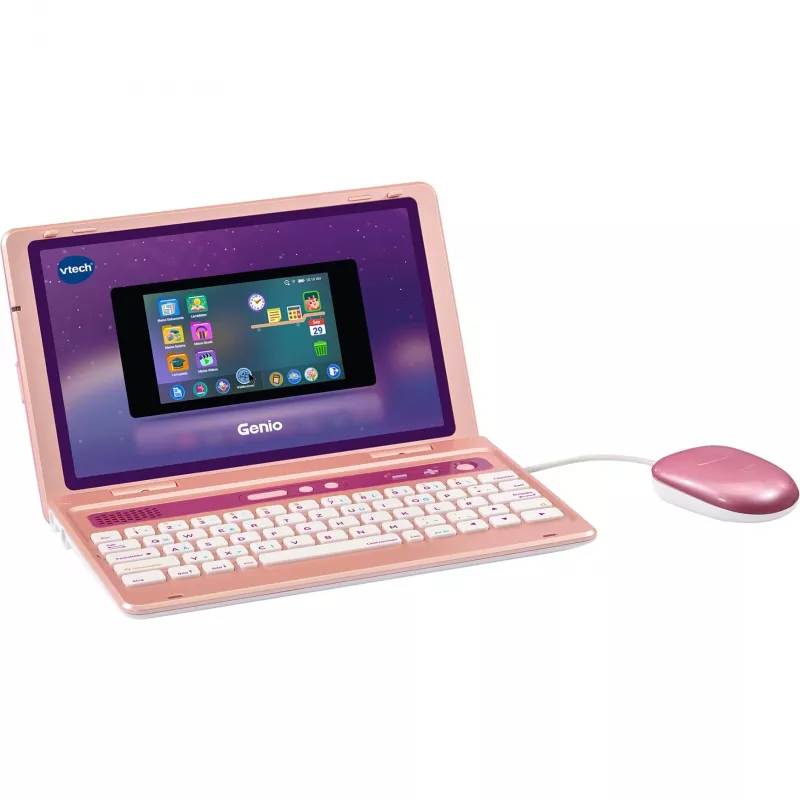 VTech Genio Lernlaptop pink — Kinder-Lernlaptop, interaktives Lern- und Spielgerät