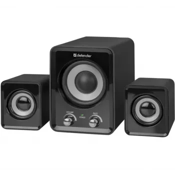 Kabelgebundene DEFENDER Z4 2.1-Lautsprecher, 11 W RMS, schwarz, USB 5V-Stromversorgung, 3,5-mm-Kopfhörerausgang